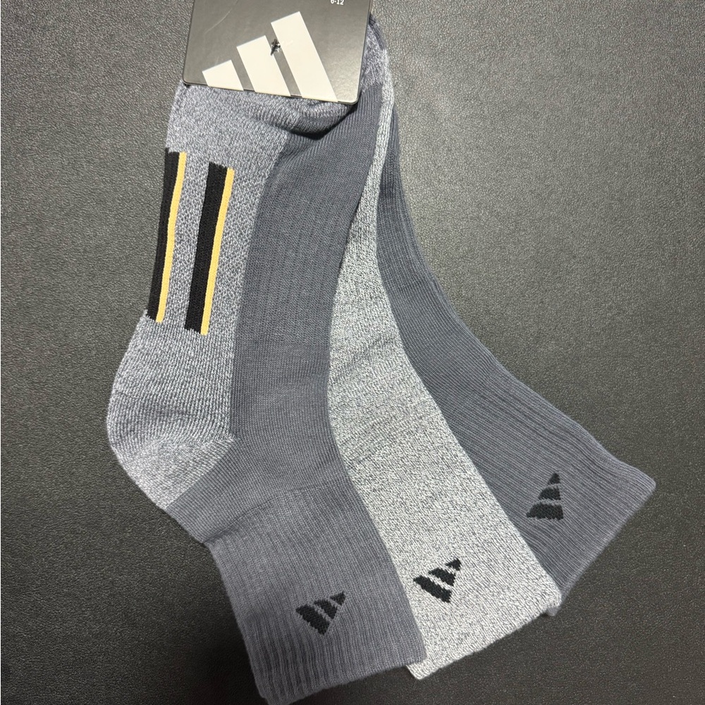 Adidas Cushioned X Mid-Crew Socks 3 Pairs Gray Large